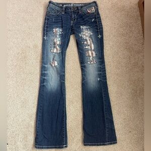 Affliction American Flag Bootcut Jeans 26